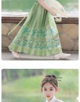 Conjunto de cara de caballo para niña, Hanfu de alta gama para niños, estilo chino, falda de disfraz de la dinastía Ming para niña pequeña para primavera - details 10