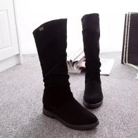 Nuevas botas de media pantorrilla de otoño e invierno para mujer, botas de caballero informales de tacón bajo con punta redonda para mujer, botas de mujer de terciopelo mate - details 19