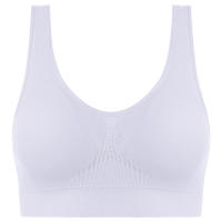 Sujetador deportivo de color sólido para mujer, top de fiesta, gimnasio, yoga, entrenamiento atlético, suave, acolchado - details 31