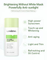 LANBENA crema blanqueadora con protección solar Uv verde SPF50 +++ brillo e hidratación piel cara bloqueador solar protección Solar cuidado diario 40ml - details 3
