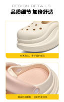 Xiaoman Zapatos con agujeros en la cintura para mujer, novedad de verano, súper populares, versátiles, suela gruesa, aumento de altura, antideslizantes, informales - details 45
