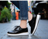 Zapatos informales de cuero genuino para mujer, zapatillas con cierre de cordones, zapatos planos Derby, Retro Brock, Oxfords - details 14