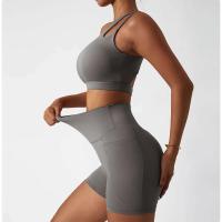 Conjunto de Yoga Sin Costuras para Mujeres Uniforme de Gimnasio de Entrenamiento Sujetador PIESS - details 39