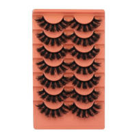 Pestañas artificiales cosméticas, pestañas cómodas, fáciles de usar, maquillaje de viaje para fiesta diaria, 7 pares - details 4