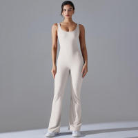 2025 Nueva Belleza ck Ropa de Entrenamiento Deportivo de Elevación de Melacotton de Una Pieza Pantalones Acampanados Yoga - details 1