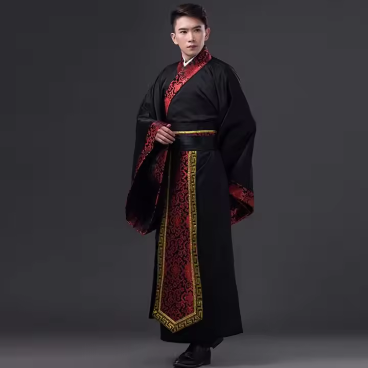 Trajes de escenario para hombres chinos, traje Hanfu, traje de Cosplay antiguo, vestido antiguo de danza folclórica, traje antiguo de la dinastía Tang - 1