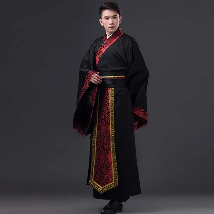 Trajes de escenario para hombres chinos, traje Hanfu, traje de Cosplay antiguo, vestido antiguo de danza folclórica, traje antiguo de la dinastía Tang - 1