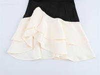 OUWU- Vestido nuevo de primavera, estilo femenino, diseño de borde de volante irregular, nicho - details 6