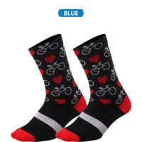 2 pares de calcetines de ciclismo para hombre y mujer, calcetines deportivos profesionales de compresión para bicicleta de carretera, calcetines para bicicleta de montaña, calcetines de carreras con patrón de corazón - details 5