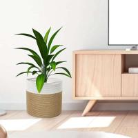 Cestas de cuerda de algodón, soportes ETA tejidos a mano de gran capacidad, cestas de iluminación ETRO para interiores para tiendas de plantas, juguetes y ropa - details 8