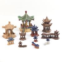 Piedras, accesorios de micropaisaje, modelo de bonsái rocalla, cenador, adorno pequeño, figuritas en miniatura artesanales de cerámica - details 8