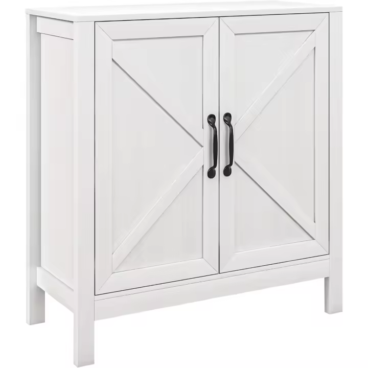 Aparador Moderno para Sala Mueble Ajustable con Estante Antivuelco Blanco 80x35x85 cm - 1