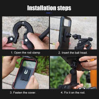 Soporte Universal de teléfono para motocicleta carcasa dura impermeable para teléfono soporte ajustable de 360 ​​° para teléfono móvil de bicicleta de hasta 6.7 ​​pulgadas - details 4