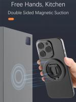 Soporte magnético de doble cara para teléfono celular con cierre de dedo extraíble, plegable y con rotación de 360 grados. - details 3
