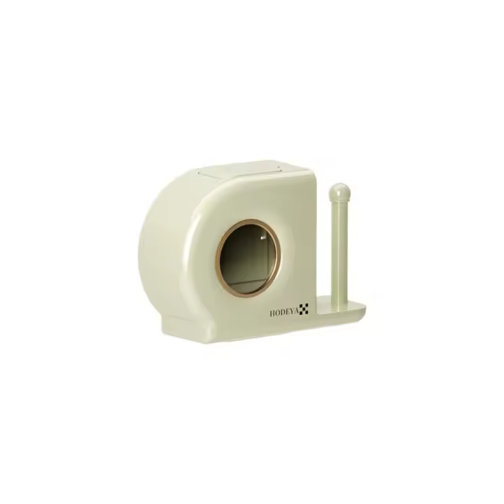 Estante de almacenamiento de película adhesiva montado en la pared, caja de almacenamiento de envoltorio para alimentos 2 en 1 a prueba de polvo, caja de almacenamiento multifuncional práctica para gorro de ducha - 1