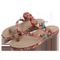 Sandalias de cuña bohemias con cuentas de madera y diamantes de imitación, cómodas y de talla grande para mujer, nueva moda 2025 - details 3