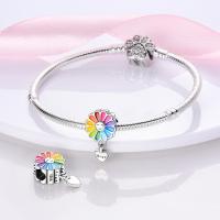 Dijes de la serie Floral en plata de ley 100% auténtica para mujer, joyería fina, pulsera y brazaletes de cumpleaños, material: metal principal - details 23