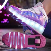 Patinaje sobre ruedas intermitente para niños con zapatos deportivos voladores con luz LED de una rueda - details 4