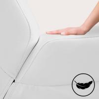 Chaise Longue Tumbona XXL London 186x89x55cm Sillón Ergonómico de Salón Oficina 180Kg Cuero Sintético Blanco - details 5