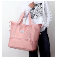Bolsa de ropa portátil a prueba de agua, bolsa de viaje de separación en seco y húmedo, bolsa de playa, artículos de tocador grandes, soporte de maquillaje, bolsa con cremallera, almacenamiento de prendas de vestir - details 9