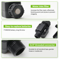 Medidor de flujo de agua Digital, medidor de agua con manguera de 3/4 ", medición de consumo y flujo de agua con conectores rápidos para jardín al aire libre - details 12