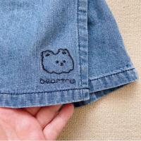 Pantalones Cortos De Denim Para Niñas Estampados De Oso Estilo Coreano Veraniego Cierre Elástico Talla True Fit - details 6