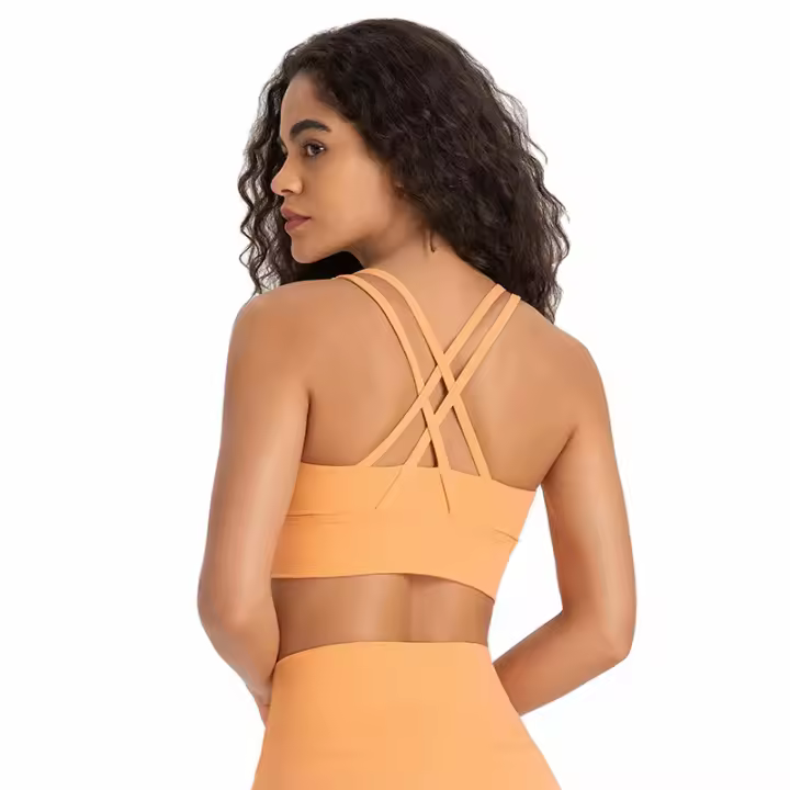 SHINBENE-ropa interior cruzada de Yoga para mujer, sujetadores deportivos de alta resistencia a prueba de golpes, belleza, espalda - 1