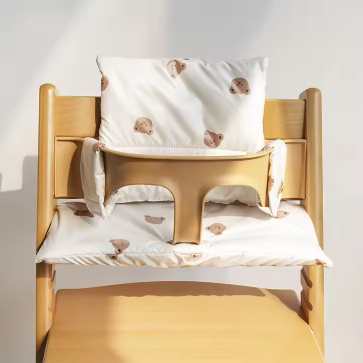 Cojín portátil para silla de comedor de bebé, cojín de asiento suave y cómodo para niños, bonito patrón de animales, almohadilla antideslizante para asiento - 1