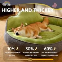 Sofá cama lavable para perros grandes, diseño antideslizante, colchón suave para mascotas, almohada para las cuatro estaciones, protección del cuello, nido para dormir para mascotas - details 2