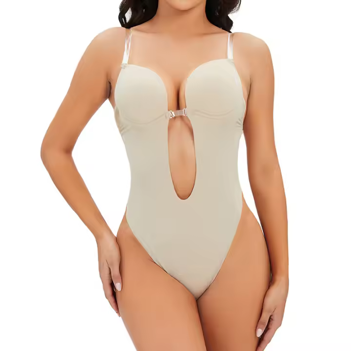 Liguero de una pieza que da forma a la parte superior del abdomen Medias de sujetador que dan forma a la espalda sin espalda - 1