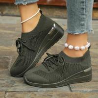 Zapatillas de deporte informales para mujer, zapatos de malla transpirables con cordones, Tenis de plataforma para caminar y correr, moda de verano - details 30