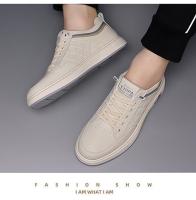 Primavera nuevos zapatos casuales de moda para hombres con suela versátil blanca, zapatos de tabla suave transpirables y cómodos - details 18