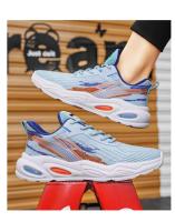 Zapatos De Hombre antideslizantes transpirables De malla De verano De tiro alto con logotipo De marca, Zapatos deportivos informales para correr para Hombre - details 11