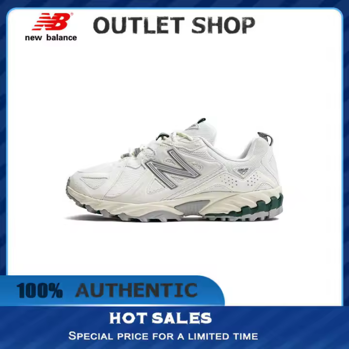 Leten 【100% AUTÉNTICO】 NB 610T Blanco " Zapatillas ML610TAG Zapatillas deportivas de moda unisex para hombres y mujeres Zapatos de trabajo - 1