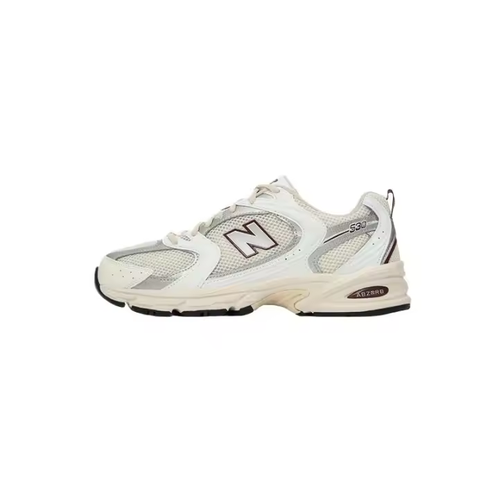 Oficial Leten NB 530 Beige Marrón Gris Sier / Negro Hombres Mujeres Zapatillas para correr - 1