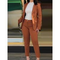 Trajes de pantalón de dos piezas para mujer, ropa de descanso para primavera y otoño, conjuntos a juego de moda sólida, cárdigan, Top, pantalones de tubo, traje para mujer - details 6