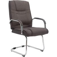 Tapizada En Tela & con Base De Metal I Silla De Conferencia con Reposabrazos, Color:Negro/Negro - details 44