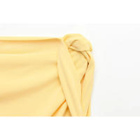 Elegante Vestido de Verano Largo TRAFZA 2025 Vestido Amarillo con Cuello Redondo y Pliegues, Sin Mangas con Cremallera - details 2