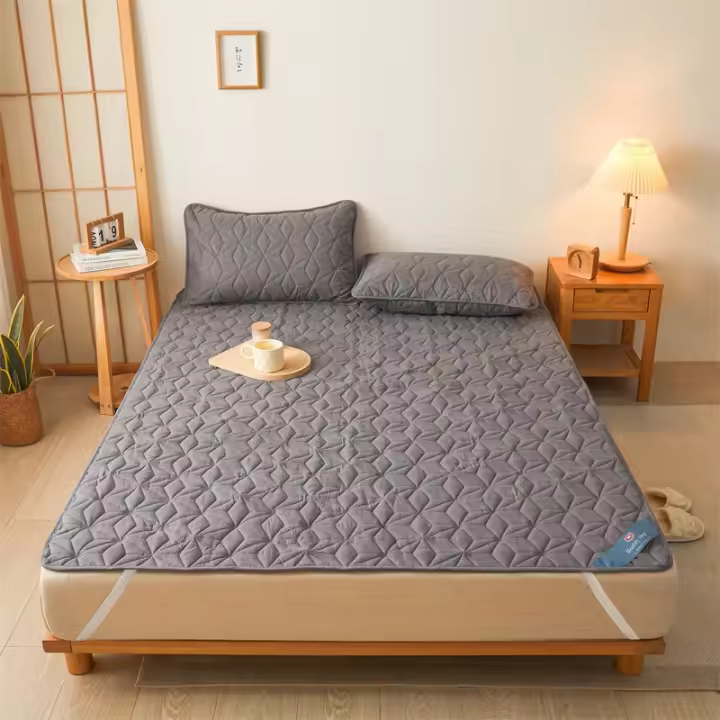 Protector de colchón impermeable, almohadilla de cubierta de colchón Silenciosa transdurable con 4 Corretas de Esquina elásticasque se adopta a Hasta 40 cm de profundidad - 1