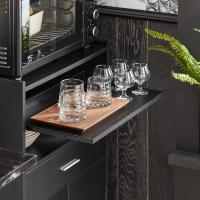 Mueble Auxiliar de Cocina Aparador Auxiliar Bajo de Cocina para Microondas con 2 Puertas y 1 Cajón L59 x P40 x H92 cm FSB09-W ES - details 13