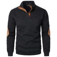 Top de suéter de punto casual de manga larga con cuello levantado para hombre de otoño e invierno - details 16