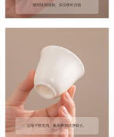 Regalos de empresa de publicidad al aire libre de alta gama, juego de tazas de té con tapa de viaje de Kung Fu de porcelana de jade de grasa de cordero, recto - details 18