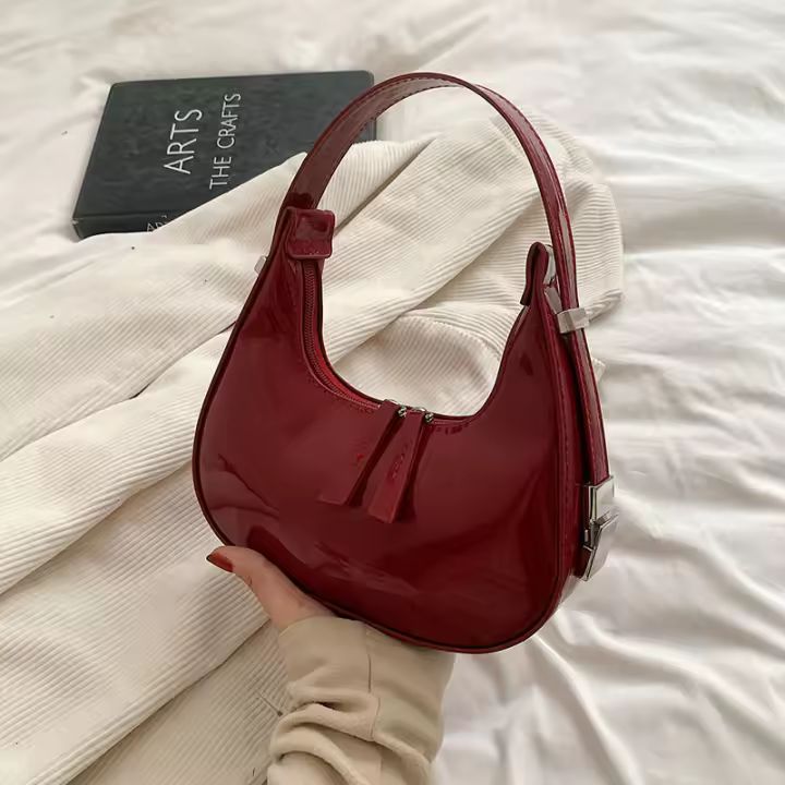 Bolso de mujer de charol nuevo verano de moda bolso de hombro versátil bolso de axila de moda - 1