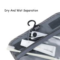 Bolsa de almacenamiento portátil de tela Oxford para hombre y mujer, organizador de artículos de tocador, bolsa de cosméticos impermeable, bolsa de lavado de viaje colgante - details 7