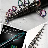 Caña de Pescar Portátil Cabeza de Palo Fluorescente de Fibra de Carbono 99% - details 5