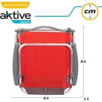 62262 - Pack de 2 sillas plegables multiposición para playa, jardín, terraza o camping beige, Medidas 64x11x64cm, 4 posiciones, con cojín en el cabecero, Incluye asa de transporte, Ibiza X2 - details 13