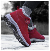 Botas de nieve zapatos de algodón engrosados ​​apilados de invierno para hombres y mujeres zapatos altos de tubo medio cálido - details 4