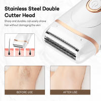 Recortadora de pelo recargable por USB, depiladora eléctrica indolora, depilación de barba, máquinas de afeitar para mujeres, cortadora de axilas, maquinilla de afeitar para Bikini - details 1