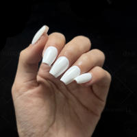 120pcs Uñas Postizas De Gel Suave Super Cortas XXS Cubiertas Almendradas Para Pequeños Espacios De Uñas Press on Falsas Uñas - details 7
