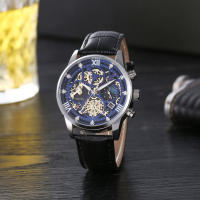 【 Italia 2025 Gran Venta 】 Reloj de Cuarzo para Hombre con Calendario y Cronógrafo - Diseño Nórdico Esqueleto, Acero Inoxidable Impermeable 3ATM, Ideal para Trajes de Negocios y Regalos Elegantes - details 8